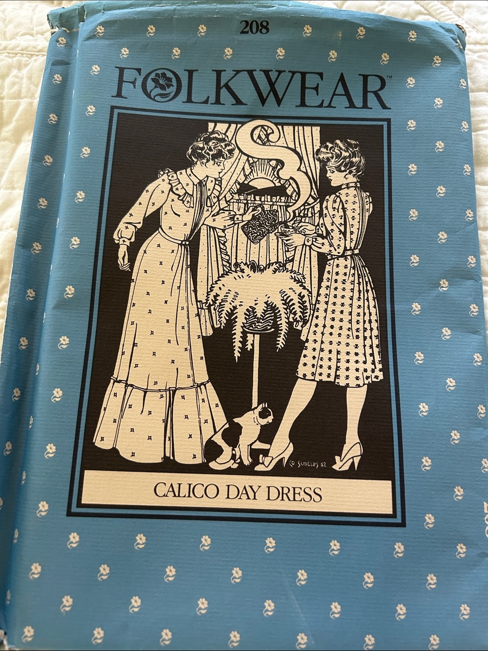 Calico Day Dress pattern and instructions. All sizes. Uncut.